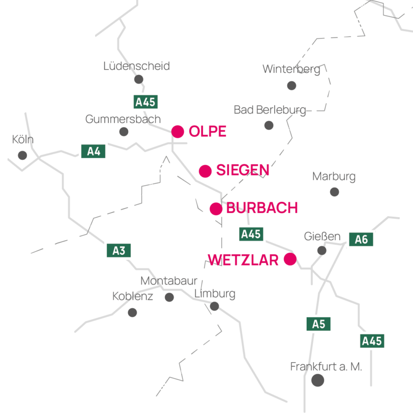 Dornseiff-Karte Standorte